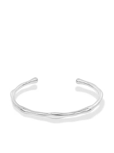Dower & Hall Waterfall Torque Bracelet In 银色