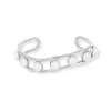 Dower & Hall Waterfall White Pearl Cuff Bangle In Metallic