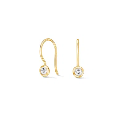 Dower & Hall White Sapphire Dewdrop Earrings In Gold