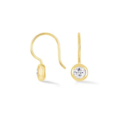 Dower & Hall White Topaz Dewdrop Earrings In Gold