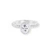 Dower & Hall White Topaz Oval Granular Dotty Twinkle Ring In Multi