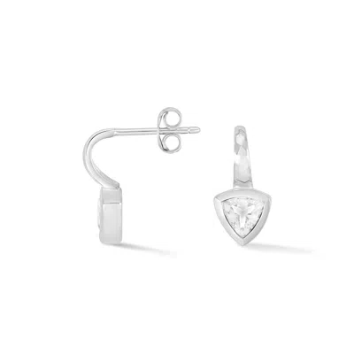 Dower & Hall White Topaz Trillion Tutti Frutti Earrings In Metallic