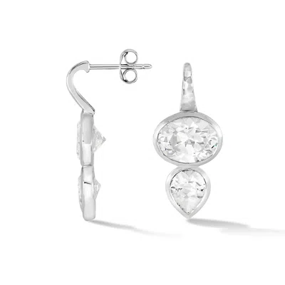 Dower & Hall White Topaz Tutti Frutti Earrings In Metallic