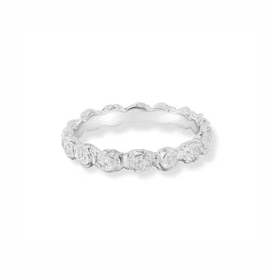 Dower & Hall Wild Rose Twinkle™ Ring In Silver,floral