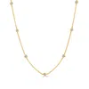 Dower & Hall 18k Yellow Gold Vermeil Aquamarine Dewdrop-pendant Necklace In Gold