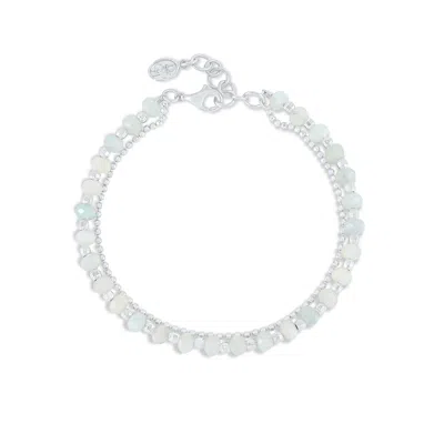 Dower & Hall Women's Aquamarine Orissa Bracelet In Sterling Silver In Metallic