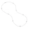 Dower & Hall Women's Aquamarine White Pearl Array Necklace In Sterling Silver