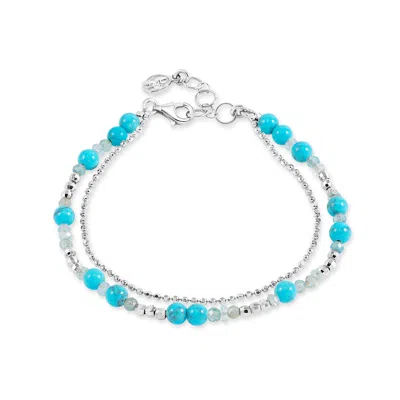 Dower & Hall Women's Azure Orissa Bracelet In Sterling Silver In Blue