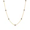 Dower & Hall 18k Yellow Gold Vermeil Sapphire Chain Necklace In Gold