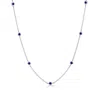 Dower & Hall Women's Blue Sapphire Dewdrop Chain Necklace In Sterling Silver In Metallic