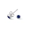 Dower & Hall 3mm Blue Sapphire Dewdrop Studs In Metallic