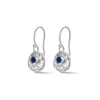 Dower & Hall Women's Blue Sapphire Hammered Disc Drop Earrings In Sterling Silver In Silver