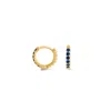 Dower & Hall Women's Blue Sapphire Lumiere Story Hoops In Gold Vermeil In Gold