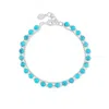 Dower & Hall Women's Blue / Silver Turquoise Blue Orissa Bracelet In Sterling Silver In Blue