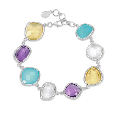 Dower & Hall Women's Candy Pebble Bracelet In Silver In Metallic