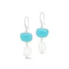 Dower & Hall Women's Chalcedony Pebble & Pearl Drop Earrings In Silver In Silver
