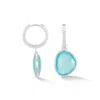 Dower & Hall Women's Chalcedony Pebble Huggie Hoops In Silver In Blue