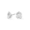 Dower & Hall Women's Cherry Narrative Studs In Sterling Silver In Silver