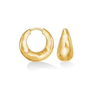 Dower & Hall Women's Chunky Tapered Nomad Huggie Hoops In Gold Vermeil