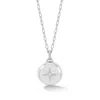 Dower & Hall Women's Diamond Starburst Round Locket Silver In Metallic
