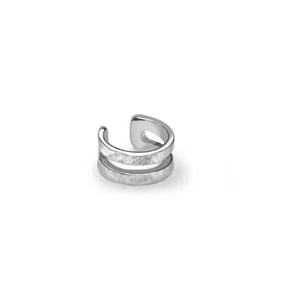 Dower & Hall Women's Double Bar Nomad Ear Cuff In Sterling Silver