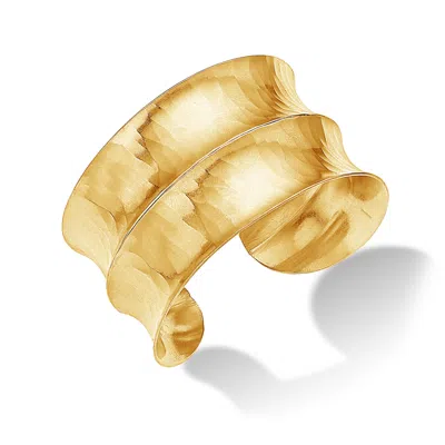 Dower & Hall Women's Double Concave Hammered Cuff In Gold Vermeil