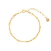 Dower & Hall Women's Double Row Dotty Chain Bracelet In Gold Vermeil