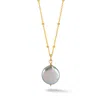 Dower & Hall Women's Dove Grey Biwa Pearl Pendant In Gold Vermeil