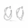 Dower & Hall Women's Entwined Chunky Infinity Twist Hoops In Sterling Silver