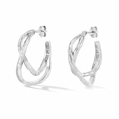 Dower & Hall Women's Entwined Chunky Infinity Twist Hoops In Sterling Silver