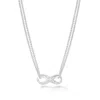 Dower & Hall Entwined Infinity Pendant Necklace In Silver