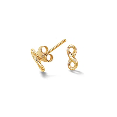 Dower & Hall Women's Entwined Infinity Studs In Gold Vermeil