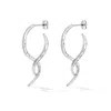 Dower & Hall Women's Entwined Large Double Twist Hoops In Silver