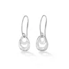 Dower & Hall Women's Entwined Open Double Oval Earrings In Silver In White