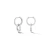 Dower & Hall Women's Entwined Oval & Huggie Drops In Silver In Metallic
