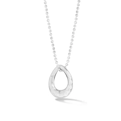 Dower & Hall Women's Entwined Small Oval Pendant In Silver