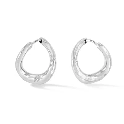 Dower & Hall Women's Entwined Twist Huggie Hoops In Silver