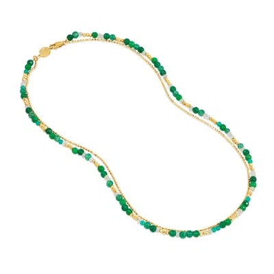 Dower & Hall Women's Evergreen Orissa Necklace In Gold Vermeil In Multi