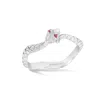 Dower & Hall Women's Fearless Snake Twinkle Ring In Sterling Silver In Metallic