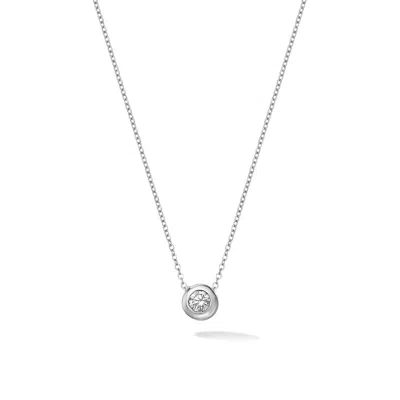 Dower & Hall Women's Fine White Gold Gold Solitaire Cascade Diamond Pendant In Metallic