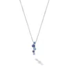 Dower & Hall Women's Fine White Gold Sapphire & Aquamarine Small Cascade Pendant In Metallic