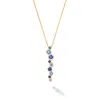 Dower & Hall Women's Fine Yellow Gold Sapphire & Aquamarine Long Cascade Pendant In Blue