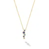 Dower & Hall Women's Fine Yellow Gold Sapphire & Aquamarine Small Cascade Pendant In Gold