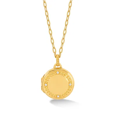 Dower & Hall Women's Gleam Sapphire Locket In Gold
