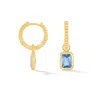 Dower & Hall Women's Gold / Blue Blue Topaz Humbug Huggie Charm Hoops In Gold Vermeil In Gold