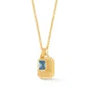 Dower & Hall Octagon-topaz Pendant Necklace In Gold
