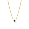 Dower & Hall Dewdrop Sapphire Necklace In Gold
