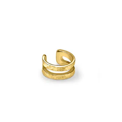 Dower & Hall Women's Gold Double Bar Nomad Ear Cuff In Vermeil