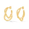 Dower & Hall Women's Gold Entwined Chunky Infinity Twist Hoops In Vermeil