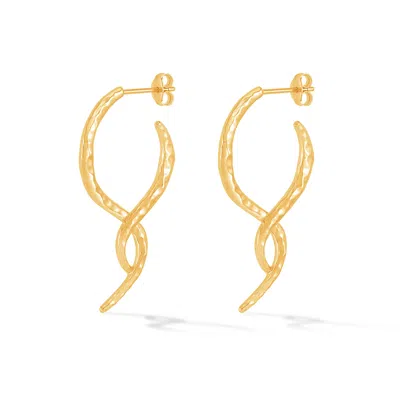 Dower & Hall Women's Gold Entwined Large Double Twist Hoops In Vermeil